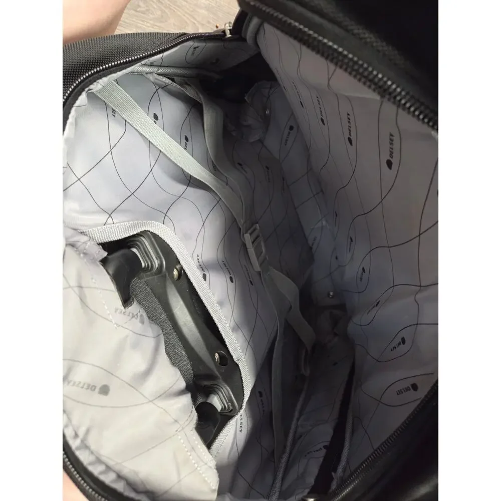 Delsey Rolling Laptop Duffle Briefcase Travel Under Seat Tote Carry On Bag